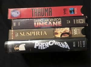 VHS - Suspiria Phenomena Unsane Trauma - Argento Lot (4 Tapes) - Picture 1 of 1