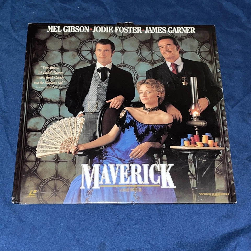Maverick Widescreen Edition Laserdisc Movie Comedy Western Jodie Foster  - Image 1 of 1
