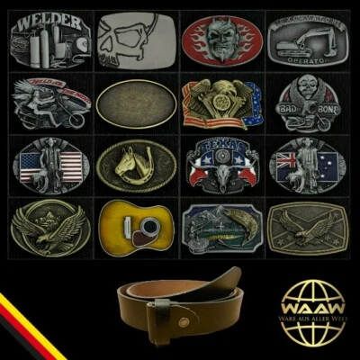 Gürtelschnalle Buckle Gürtelschliesse Koppel Skull Biker Cowboy Adler USA Flagge - Bild 1 von 2