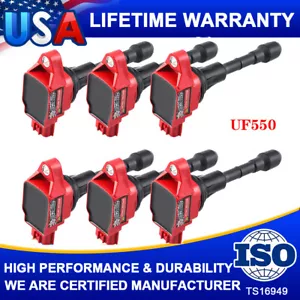 High Performance Ignition Coil For 2007-12 Infiniti Nissan V6 V8 3.5L 5.0L UF550 - Picture 1 of 12