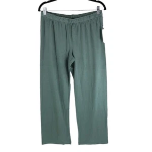 PJ Salvage Womens Pajama Lounge Pants Faux Button Fly Green M - Picture 1 of 4