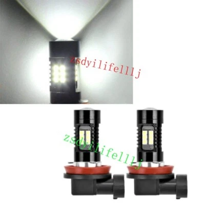 2x For Hyundai Elantra 2004 2005 2006 Front Left Right Fog Light White LED Lamp - Image 1 of 3