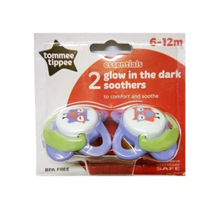 Tommee Tippee 2 Glow in The Dark Soothers 6-12m - Picture 1 of 1