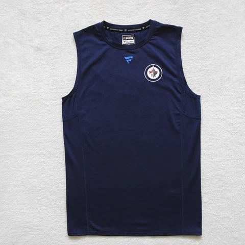 NHL Fanatics WINNIPEG JETS Hockey Tank Top Size L Sleeveless Authentic Pro Cover