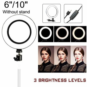 6''/10'' Led Ring Light Macro Flash Makeup Video Phone Selfie Tool without Stand