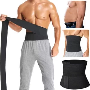 Women Men Waist Trainer Body Shaper Tummy Control Belt Belly Tummy Wrap UK - Picture 1 of 12