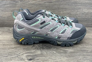 Merrell Moab Suede Mid Top Periwinkle Hiking Boots Women's Size 8.5 Gray J06028W - Picture 1 of 11