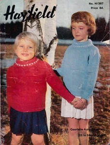 Hayfield H/387 Original Children's Knitting Pattern Jumper For Tots & Teen - Picture 1 of 1