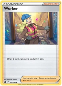 Worker Pokemon TCG Trainer Card 167/195 - Picture 1 of 1
