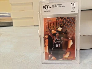 1997-98 Topps Finest Tim Duncan #101 Rookie Card RC Mint + BCCG 10 - Bild 1 von 3