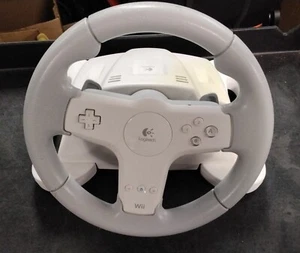 Nintendo Wii Steering Wheel Steering Wheel Logitech - Picture 1 of 2