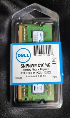 Dell OEM Memory 4 GB DDR3L SNPNWMX1C/4G RAM Module 204 Pin PCL-12800 New - Image 1 of 3