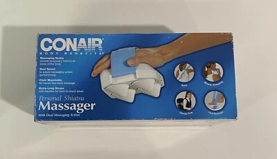 NUEVO Masajeador Shiatsu Personal Portátil Conair PS1L NUEVA CAJA ABIERTA Foto 1 de 4