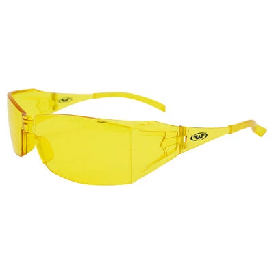 GLOBAL VISION EYE-Q SAFETY GLASSES SIDE SHIELD SHATTERPROOF UV400 YELLOW - Image 1 of 4