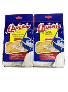 2) NEW QUICKIE FLAT SPIN MOP REFILL PAD HEAD FLOOR CLEANING MICROFIBER 2052225 - Picture 1 of 2