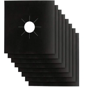 Stove Burner Covers - Gas Stove Protectors Black 0.2mm Double Thickness Reusa... - Picture 1 of 7
