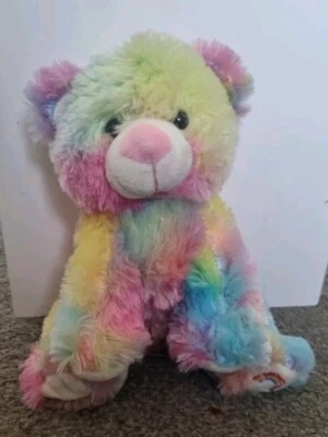 Vintage 2001 Bear Factory Rainbow Teddy Plush Soft Toy Gift Retired - Image 1 of 4