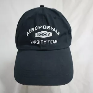 Aeropostale 1987 Varsity Team Baseballkappe unstrukturiert marineblau Baumwolle verstellbar - Bild 1 von 9
