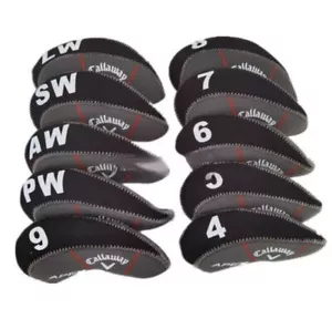 10Pcs Golf Iron Headcovers For Callaway APEX / Tungsten PARADYM Club Covers 4-LW - Picture 1 of 24