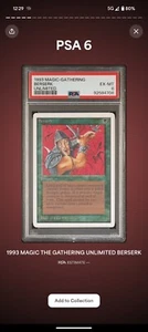 1993 Unlimited MTG Beserk PSA 6 💥💥💥💥💥 - Picture 1 of 1