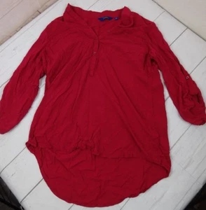 Indigo Junior Cranberry Größe M 100 % Viskose 3/4 Ärmel V-Ausschnitt Bluse - Bild 1 von 3