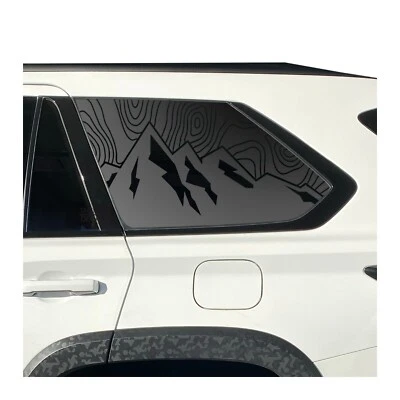 Topography Map w/mountain Decal for 2023 2024 2025 Toyota Sequoia window TS3-TX2 - Image 1 of 4