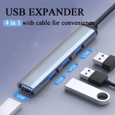 Adapter USB C HUB Type C 4 Port High Speed Multi USB Splitter PC Laptop Macbook/ - Image 1 of 4