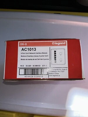 LEGRAND AC1013, 6 ПОРТ CAT 6 МОДУЛЬ СЕТЕВОГО ИНТЕРФЕЙСА  - Изображение 1 из 2
