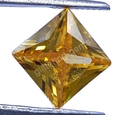 7.40 CT Princess Cut Natural Yellow Sapphire IGL Certified Loose Gemstone M25 - Image 1 of 4