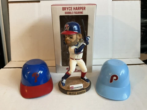 2022 PHILLIES Bryce Harper BOBBLEHEAD & ICE CREAM CUP RED/BLUE RETRO SGA Cover