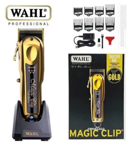 8148 Professional 5-Star Cordless Magic Clip in Gold Pro Hair Clippers AU - Picture 1 of 8