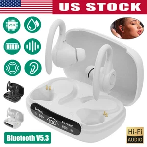 NEW Waterproof Bluetooth Earbuds Stereo Wireless Headphones Sport Headset - Photo 1 sur 14