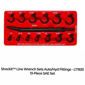 LTI by Milton@ 13 Piece SAE Shockit Crows Foot Set - Heavy Duty Automotive/Hydra - Picture 1 of 3