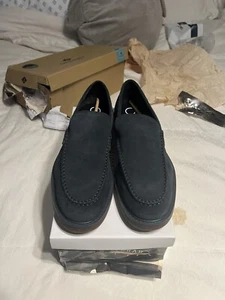Calvin Klein Men's Danby Blue Leather Dress Loafer Shoes Size 11 - Picture 1 of 8