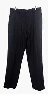 Vintage Gap Y2K Stretch Dark Grey Wool Blend Pleated Trousers Mens 34 - Picture 1 of 5