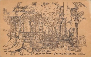 Jimmy Coopers Court Of Two Sisters Wishing Well New Orleans,LA 1940 Art Postcard - Picture 1 of 2