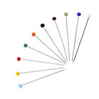 1000x Straight Pin Glass Ball Head Sewing Pins For Wedding Flower Ball Decor Emb