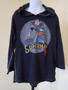 NEW - Superman Kids size 10 vintage style T-Shirt Hoodie by Trunk - Picture 1 of 8