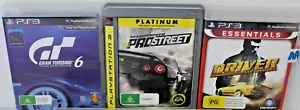 PS3 PlayStation 3 Race Game Gran Turismo GT6 Need Speed ProStreet Driver San VGC - Picture 1 of 14