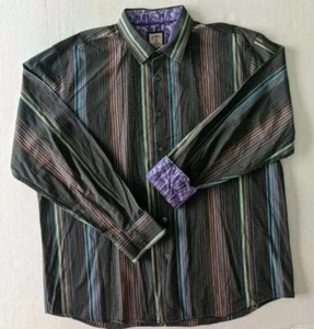 JERRY GARCIA J. Garcia Multicolored Stripe Shirt Cotton L/S Men's Size XL - Picture 1 of 6