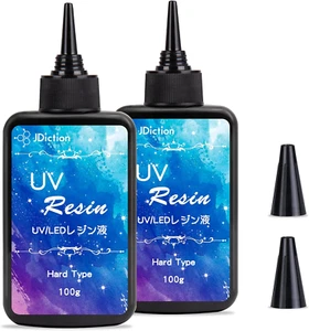 UV Resin, 2 PCS Upgrade Ultraviolet Epoxy Resin Crystal Clear Hard Glue Solar Cu - Picture 1 of 12