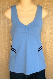 NUEVO GW Blue Stripe Entrenamiento Atlético Ejercicio Yoga Racerback Camiseta sin mangas PXL - Imagen 1 de 5