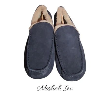 UGG 男式 Ascot 拖鞋 True Navy 美国 18 码 — 第 1/4 张图片