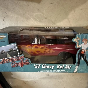 #36685 Ertl American Graffiti Red/Flames 1957 Chevy Bel Air ~ Die Cast 1:18 - Bild 1 von 9