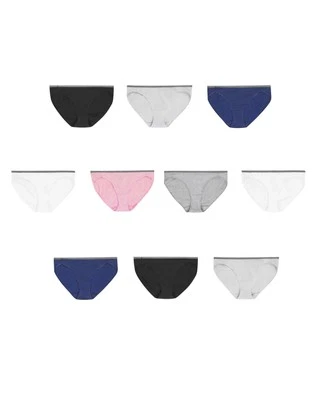 Hanes Womens Bikini 10-Pack Underwear Panties Breathable Cotton Stretch No Lines - Image 1 of 4