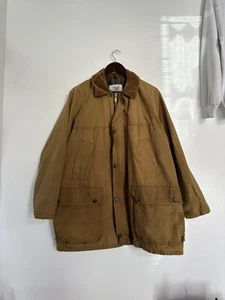 John Partridge Made In England Hunting Field Jacket Sz M Tan Brown Canvas Coat - Picture 1 of 10