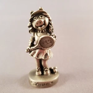 Hallmark Little Gallery Muppets Miss Piggy Tennis Figurine Muppet Love 2 inch - Picture 1 of 4