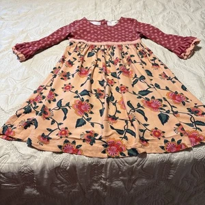 Matilda Jane Size 10 Long Sleeved Dress Beautifully Colored With Floral - Picture 1 of 9