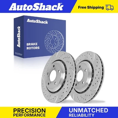 Front Drilled Slotted Brake Rotors for Honda Pilot Odyssey Acura MDX 3.5L Foto 1 de 4