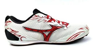 Scarpe da corsa uomo Mizuno Track and Field Tempo LD punta tonda bianco rosso nero - Foto 1 di 5